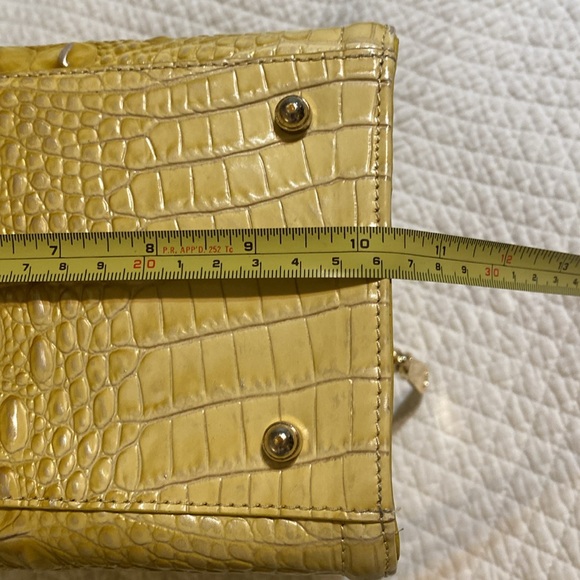 Brahmin Yellow Crocodile Embossed Women's Bag - Picture 7 of 12